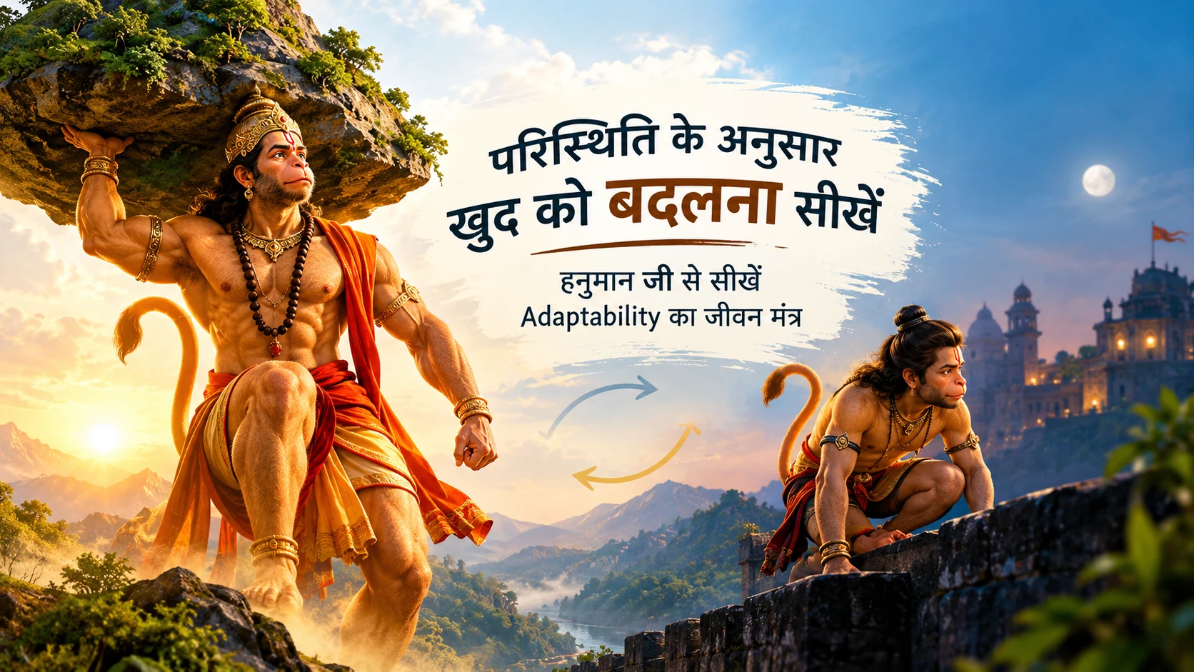 हनुमान जी के विशाल और सूक्ष्म रूप से Adaptability और परिस्थिति के अनुसार खुद को बदलने की सीख
